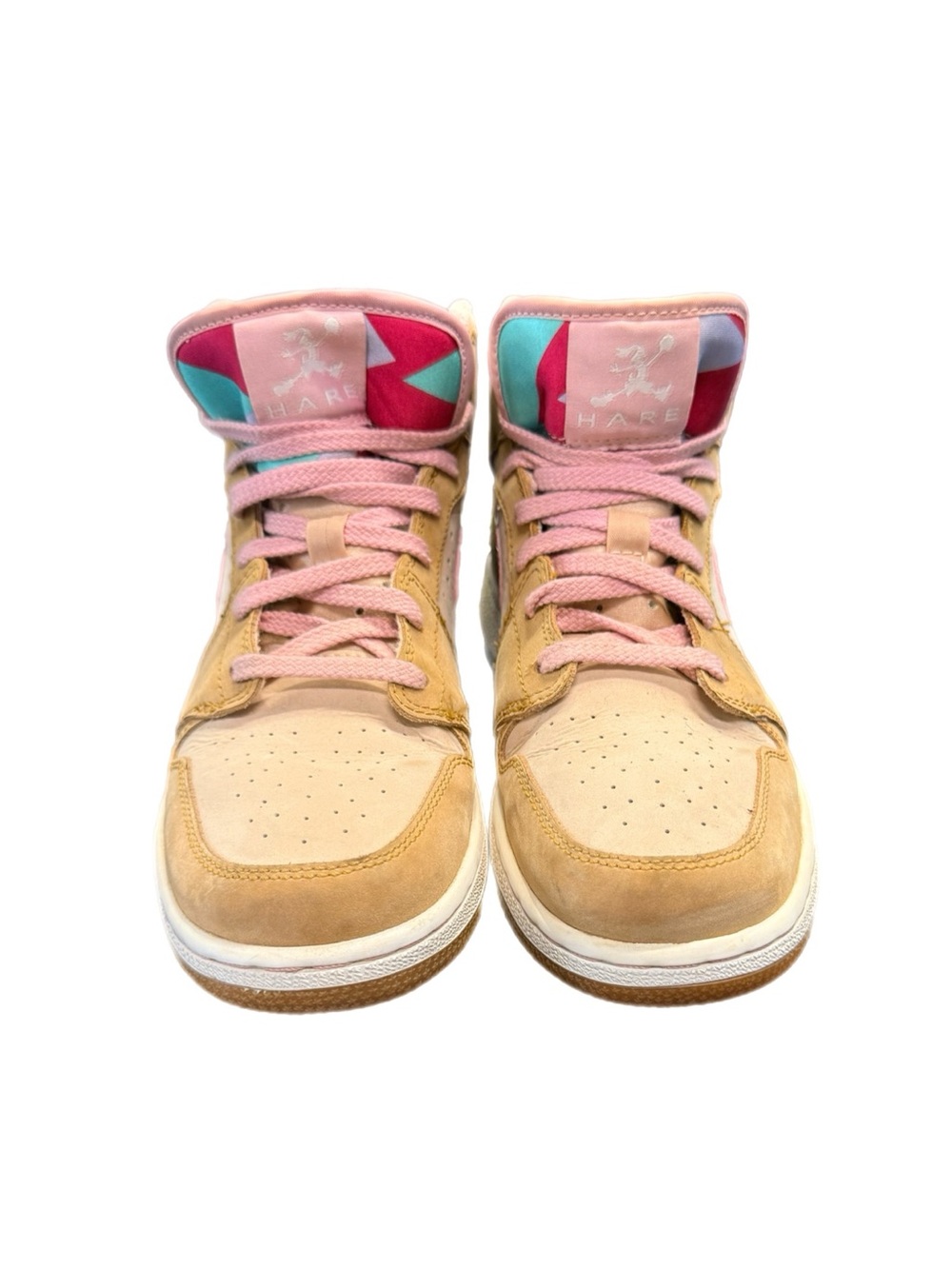 NIKE Girls Jordan 1 Mid pink sneakers